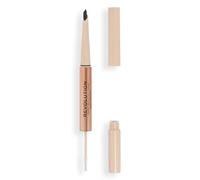 Makeup Revolution, Fluffy Brow Filter Duo, Brow Pencil & Eyebrow Gel, Available in 5 Shades, Dark Brown, 1pc