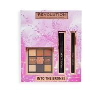 Makeup Revolution Into The Bronze Eye Set Gift Set, Eyeliner, Mascara & Eye Palette Included