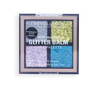 Makeup Revolution London, Artist Collection, Glitter Balm Palette, Gel Formula, Sparkle Finish, 4 Reflective Shades, 4 x 1.4g