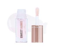 Makeup Revolution, Y2K Baby Sweet Bomb Lip Gloss, High Shine & Sparkle Finish, Candyfloss Pink Glitter, Pink Gloss, 4.5ml