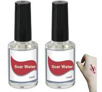 Makeup Scar Liquid, Realistic Fake Scar Water With Brush, Makeups For Halloween, Rigid Collodion Scarring Liquid, For Cosplay Fancy Carnival Party Costume Stage (2 PCS)