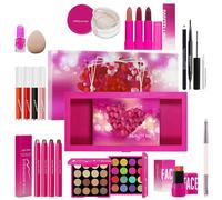 Makeup Set, Facial Makeup Set for Women, Lipstick Eyeshadow Palette Blush Cosmetics with Brush, Portable Kit for Stage, Business, Traveling, Family, Friends, For Everyday and Special Occasions