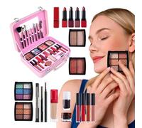 Makeup Set for Women - Portable Cosmetic Palette,Waterproof Makeup Starter Kit for Beginners | for Teens Mothers Grandmas Girlfriends Birthday Dating
