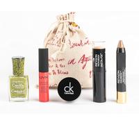 Makeup Set Glamza 5 Piece LUXURY BRAND Lucky Dip Gift Makeup Kit for Women & Teenage Girls - Includes 5 Luxury Makeup Items In Hessian Beauty Bag