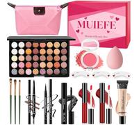 Makeup Set, Make Up Beginner Set for Teenage Girls, All in One Makeup Kit for Women Full Set, Make Up Gift Set Bundle Includes Foundation Eyeshadow Palette Eyebrow Pencil Eyeliner Mascara Lip Gloss