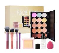 Makeup Sets For Women - All-In-One Girls Professional Makeup Gift Set - Full Starter Cosmetics Kit - 15 Colors Contour Palette Concealer Palette with Face Pressed Pworder Puff Primer and Makeup Brush