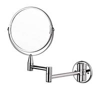 Makeup, Shaving, Cosmetic Mirror | Bathroom Swivel Vanity Mirror | Double Sided | Wall Mounted | Extendable | Magnifying | Chrome plated | 1x & 2x Magnifying Option