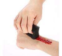 Makeup Spong+Halloween Makeup Face Paint Oil, Halloween Blood Scar Makeup Set: Stipple Sponge And Professional Face Body Paint Fake Clot Blood #03Deft Processed