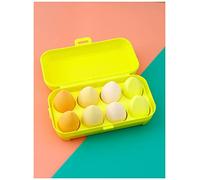 Makeup Sponge 8pcs Beauty Egg Set Gourd Water Drop Puff Makeup Puff Set Colorful Cushion Cosmestic Sponge Egg Tool Wet and Dry Use Makeup Sponge Holder(8 pcs Yellow)