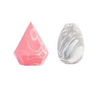Makeup Sponge Beauty Blenders Makeup Blending Sponge Diamond Shape Foundation Sponge Marbling Beauty Sponge Blenders Wet and Dry Makeup Sponge, 2 Pcs