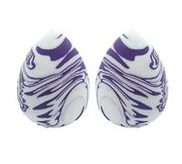 Makeup Sponge Blender Marble effect, Latex free, Beauty Blender, Dramaflage 2-Pcs Purple Marble Effect Beauty Sponge, for foundation, concealer and Powder