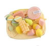 Makeup Sponge Blender Set - 189G Powder Sponge Applicator Tool Kit | Cosmetic Accessories Set For Beginners, Travel Case Organizer For Daughter,