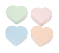 Makeup Sponge Blender Sponge Heart Makeup Sponge Soft Elastic Evenly Apply Foundation Blush For Wet Dry Dual Use 4Pcs Set