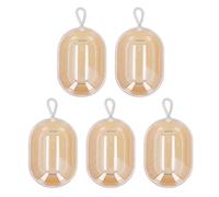 Makeup Sponge Carrying Case Holder Storage Box Container Transparent Lid Durable Plastic Yellow 5pcs for Home Travel Powder Rooms