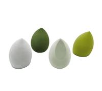 Makeup Sponge for Face, 4 Pack Foundation Blending Beauty Sponge with Travel Case Breathable & Easy to Carry, Professional Beauty Blender Makeup Set Latex Free for Dry & Wet Use (Green)