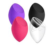 Makeup Sponge for Face, Larbois Foundation Sponge with Travel Case Breathable & Easy to Carry, Makeup Sponge for Blending Latex Free for Liquids, Cream, and Powder, 4 Piece set, 4.0 count, Pack of 4
