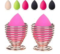 Makeup Sponge Holder (3 Pack, Rose Gold)