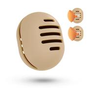 Makeup Sponge Holder,Double-sided 5-line Vented Silicone Beauty Blender Holder for Travel,Shatterproof Make Up Sponge Travel Case for All Sponges Sanitary Reuse Easy to Carry,Khaki