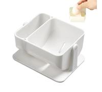 Makeup Sponge Holder - Storage for 2 Piece Set, Ventilated Countertop Holder, Deep Semantic Cosmetic Tassel Display, Clear Hygienic Protective Texture | Organizer for Vanity, Ba