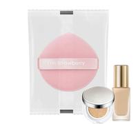 Makeup Sponge - Loose Powder Face Applicator, Soft Velour Puff Accessory, Contoured Shape for Precision Blending, Sets Foundation for Long Wear, Women Teens Daily Routine Tool, Large Round Shape