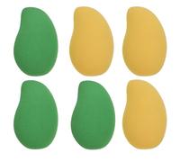 Makeup Sponge Powder Puffs Blender: 6pcs Beauty Foundation Blending Sponge Mango Shape Makeup Puff for Women Girls Face Body Liquid Cream and Powder Cosmetic Props