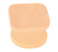 Makeup Sponge Puff for Dry and Wet Use round Khaki 2pcs