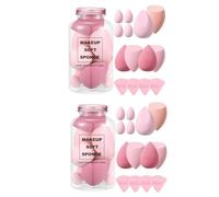 Makeup Sponge Set - Application of Liquid, Cream and Powder Beauty Products - Includes Soft Latex-Free Sponges and Silicone Organizer (2PCS)