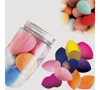 Makeup Sponge Set Beauty Blender with Egg Case, Soft Sponge For Liquid Foundation, Creams, and Powders Latex Free Wet and Dry Makeup (Multicolor 4 Big + 3 Mini -7 Pcs set)