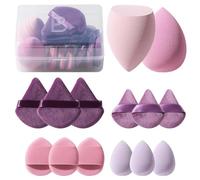Makeup Sponge Set BS-MALL Blender Sponges 14 Pcs for Liquid, Cream, and Powder, Multi-colored with 1 Mini Makeup Sponge Pink Purple