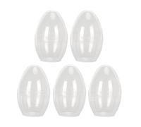 Makeup Sponge Storage Case - 5pcs Portable Transparent Egg Shaped Holder for Sponges and Small Accessories, Ideal for Makeup Artists and Everyday Use