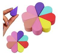 Makeup Sponges,16Pcs Face Paint Sponges Soft Petal Shape Mixed Color Face Painting Sponges Reusable Foundation Sponge Beauty Blenders for Foundation Concealer
