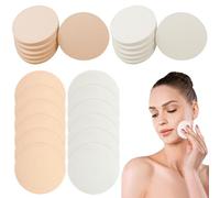 Makeup Sponges, 24PCS 2.2 Inch Round Make up Sponge Puff, Dry and Wet Soft Latex Makeup Applicator Sponge, Washable Reusable Cosmetic Sponges Puff, Makeup Sponges