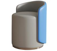 Makeup Stool with Backrest HighResilience Foam ty Chair Stylish Blue Accent for Bedroom Dressing Table Living Room Furniture