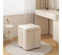 Makeup Stool with Storage - Multi-Functional Vanity Chair with Anti-Slip Feet - Perfect for Makeup Room, Living Room, or Entryway