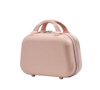 Makeup Storage Bag 14 Inch Makeup Box Hard Shell Portable Storage Bag Case Suitcase Carry On Pack(Pink)
