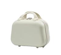 Makeup Storage Bag 14 Inch Makeup Box Hard Shell Portable Storage Bag Case Suitcase Carry On Pack(White)