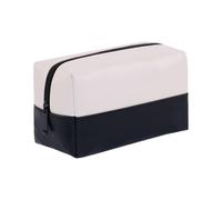 Makeup Storage Bag Colour Blocking PU Leather Storage Waterproof Large Volume Cosmetic Bags for Men Home Hotel Camping Business Trip Daily Commuting Fitness