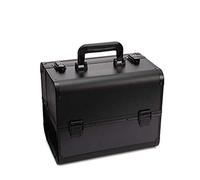 Makeup Storage Case - Professional Adjustable 4 Tray Cosmetic Box with Lock and Compartments for Organizing Beauty Essentials