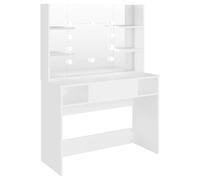 Makeup Table with LED Lights MDF Vanity Dressing Table Multi Colours vidaXL