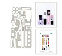 Makeup Tools Box Metal Die Cuts,Merry Christmas Squqre Frame Cutting Dies Cut Stencils DIY Scrapbooking Decorative Embossing Paper Party Wedding Card Making