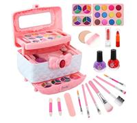 Makeup Toys Set for Girls - 32 Pieces Real Makeup Simulation Set, Ideal for Preschool Learning Activities | Includes Box, Perfect for Girls Over 3 Years Old