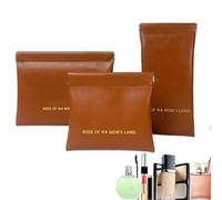 Makeup Travel Organizer,Cosmetic Bags For Women, PU Leather Cosmetic Storage Bag, Portable Travel Storage Bag, acces Multifunctional Organizer, brown, Consulte la descripción, See description