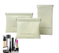 Makeup Travel Organizer, Cosmetic Bags for Women, PU Leather Self-Closing Makeup Bag, Multifunctional Pouch, Organizer, white, Se référer au descriptif, Refer to description