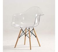 Makeup Vani Chair Acrylic Crystal Transparent Backrest Chair for Household Dining Table and Coffee Shop Plastic Makeup Dressing Stool (2 Pack) (A 2)