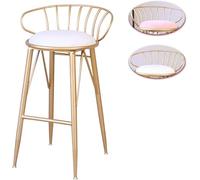 Makeup Vanity Chair Nordic Style Gold Wrought Iron Bar Stool26 Fabric Dining Chair Creative Makeup & Leisure Stool Stylish Armchair for Home & Office Cafe Decor
