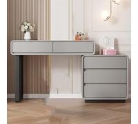 Makeup Vanity Table With Mirror And Lights Storage Cabinet With Left And Right Swap And Retractable Features Eco Friendly Design Hidden Handles Dresser Organizer For Bedroom Gray,Grey,A_31.5IN