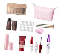 Makeups Combo Contains 6 Highly Pigmented Shadows SmudgeProof Lip Tints and All Necessary Application Tools Makeups Set with Moisturizer