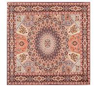 makeups69 Square Area Rugs Retro classic design pattern 120 x 120 cm | Soft Short Pile Carpet Mat, Non-Shedding Stain Resistant Rug Non-Slip Soft Machine Washable Floor Carpets,