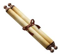 Makevivi 1 PCS Blank Scrolls Paper with Wood Rods, for Naughty or Nice List, Writing, Wedding Vows, Invitation, Love Letter, Cosplay Prop, Renaissance, 7.1 x 31.5 inches (Style 2)