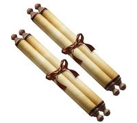 Makevivi 2 PCS Blank Scrolls Paper with Wood Rods 9.5 x 31.5 inches for Naughty or Nice List, Writing, Wedding Vows, Invitation, Love Letter, Cosplay Prop, Renaissance (Style 2)